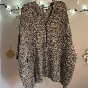 Grey Poncho Sweater